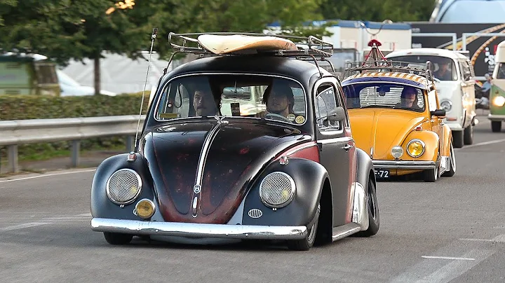 Cars Leaving HUGE Air Cooled Car Show "Le Bug Show 2025"-Hot Rod Beetle, Offroad T1 Bulli,LOW Builds