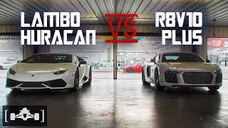 Audi R8 V10 Plus vs. Lamborghini Huracan Roll Race | Textbook Definition of a Driver's Race