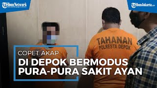 Begini ‘Akting’ Copet AKAP di Depok yang Berpura-Pura Sakit Ayan Ketika Beraksi