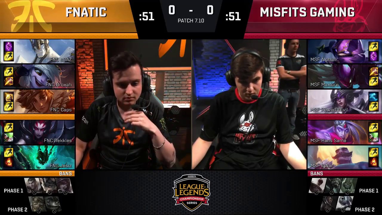 FNC vs MSF Highlights Game 1 | EU LCS SUMMER 2017 Fnatic vs Misfits