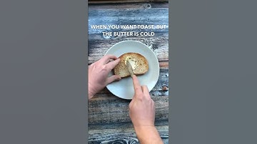 kitchen hack: how to easily spread cold butter 😲. #shorts