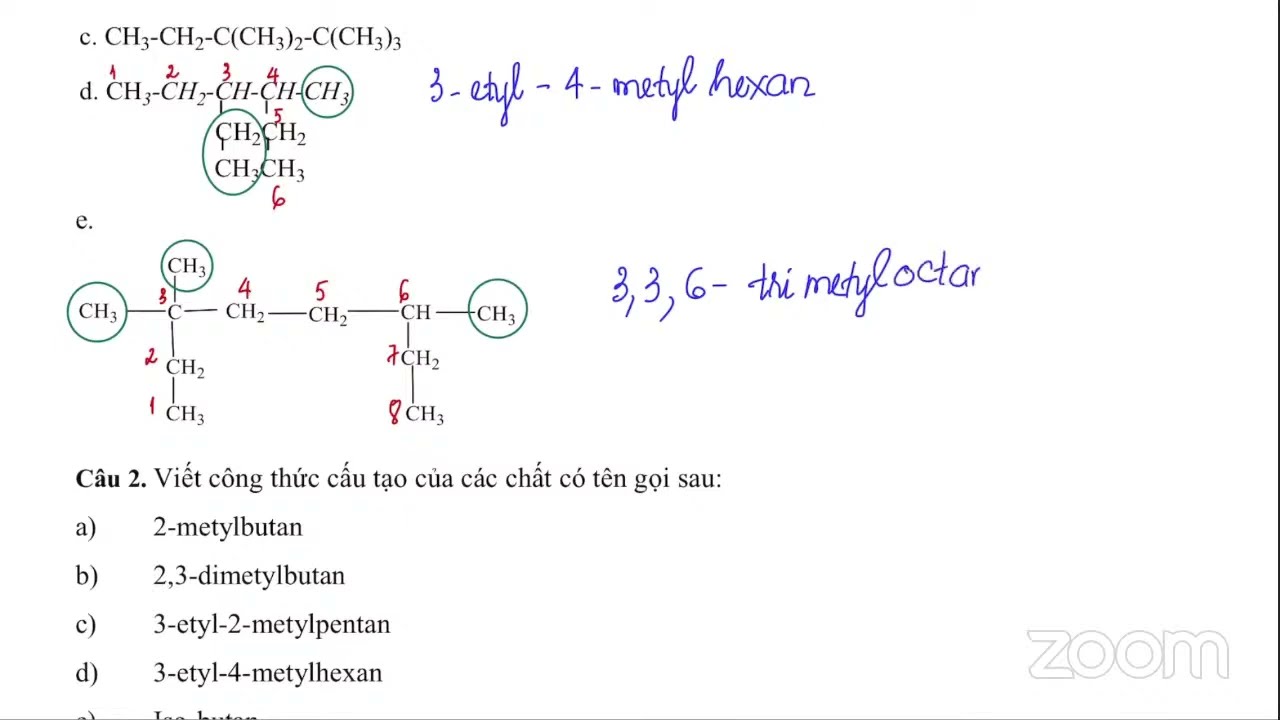 Bài tập lý thuyết trọng tâm về ankan - Hóa 11