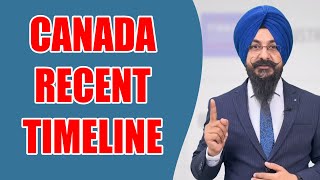 CANADA RECENT TIMELINE  | Canada Update | Mr. Tirath Singh | Pinnacle