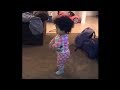 Baby girl adorably dances to favorite music