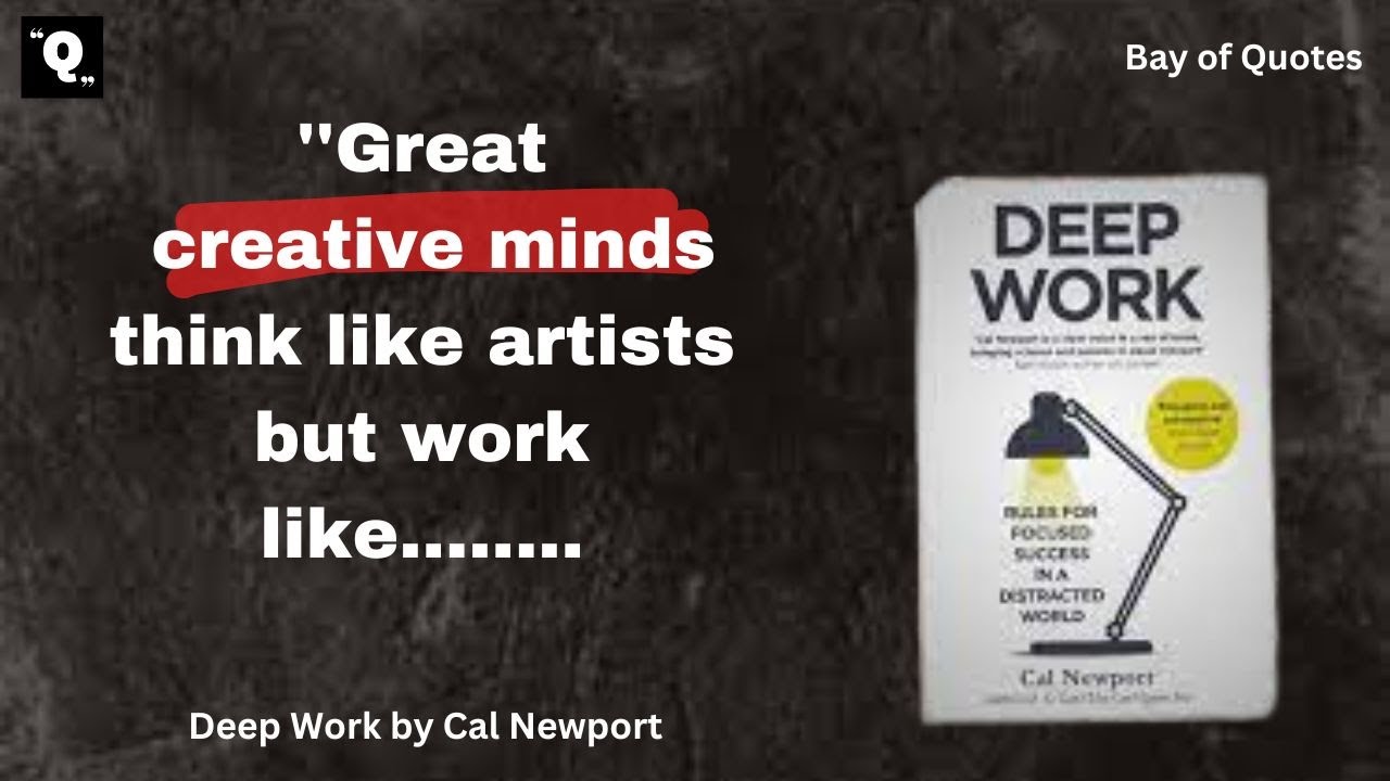24 Deep Lessons from the book "Deep Work" by Cal Newport Power of