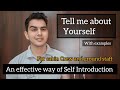 An effective way of self introduction  how to introduce yourself  tell me about yourself