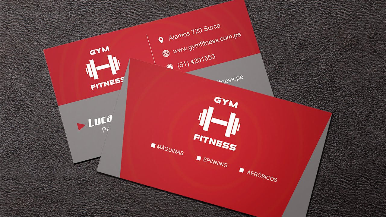 tarjeta de presentaci 243 n estilo gimnasio en photoshop cc tarjetas de presentacion gratis
