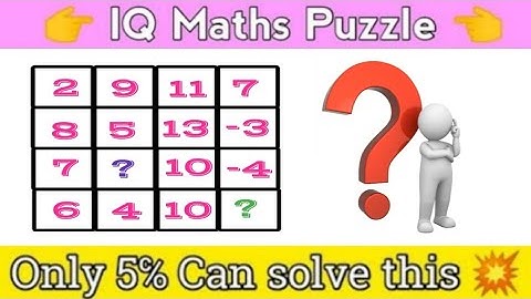 IQ Maths puzzle /#121/Maths Puzzle With Answer //#logicalreasoning #logical #iqtest #mathspuzzles