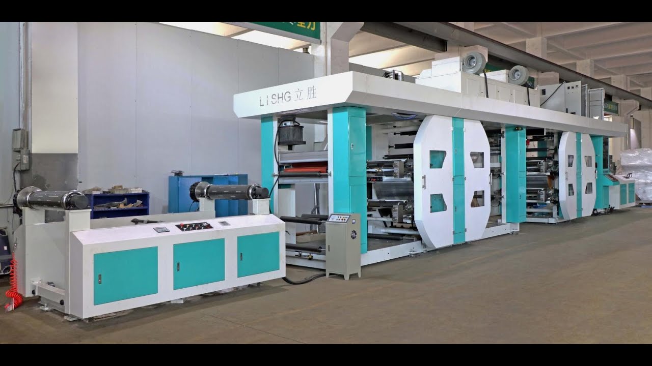 8 colors Central Drum flexo printing machine for pp woven bag 4+4 ...