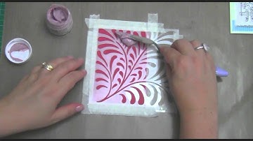 Stencilling with BoBunny Glitter Paste (Part 1)
