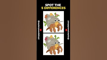 Spot the 5 Differences  #challenge #dop2 #mindbendingquiz #logicgames #solve #puzzle #spot #mindset