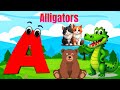 ABC Animal Song | A For Alligator Learn ABC Alphabet for Children | Education ABC Nursery Rhymes