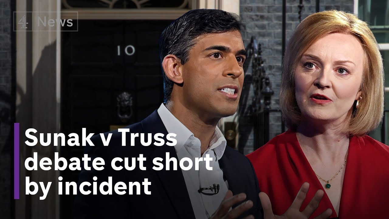 Sunak and Truss: latest debate cut short after medical incident