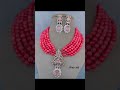 CZ Pendent With Beads Necklace Set
