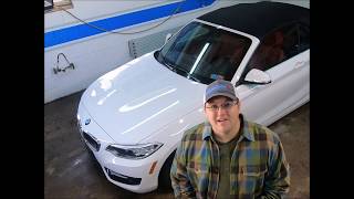 Opti-Coat Pro+ for Winter Protection. BMW 228i Alpine white Soft Top Convertible. screenshot 3