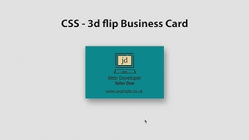 CSS 3d flip Business Card
