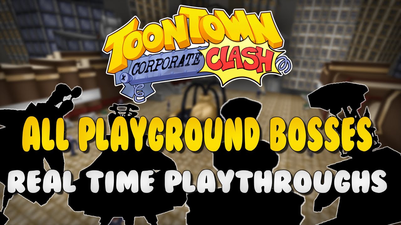 ALL PLAYGROUND BOSS FIGHTS | Toontown: Corporate Clash | Full Walkthrough | Full HD