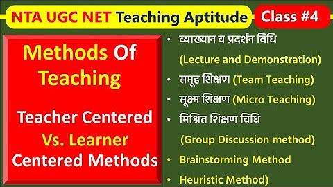 Nta Ugc Net II Paper 1 -Teacher centred vs. Learner centred methods
