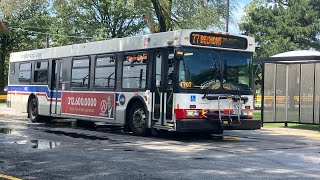 CTA On Board Riding 2006 New Flyer D40LF Bus 1072 on Route 77 Belmont Westbound to Cumberland
