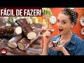 SACOLÉ COM CASQUINHA DE CHOCOLATE (Geladinho, Chup-chup, Dindin) - Cozinha do Bom Gosto - Gabi Rossi