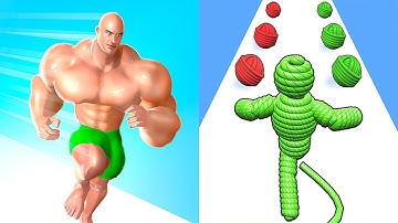 Muscle Rush VS Rope Man Run  - All Levels Gameplay Android, ios (Part 131)