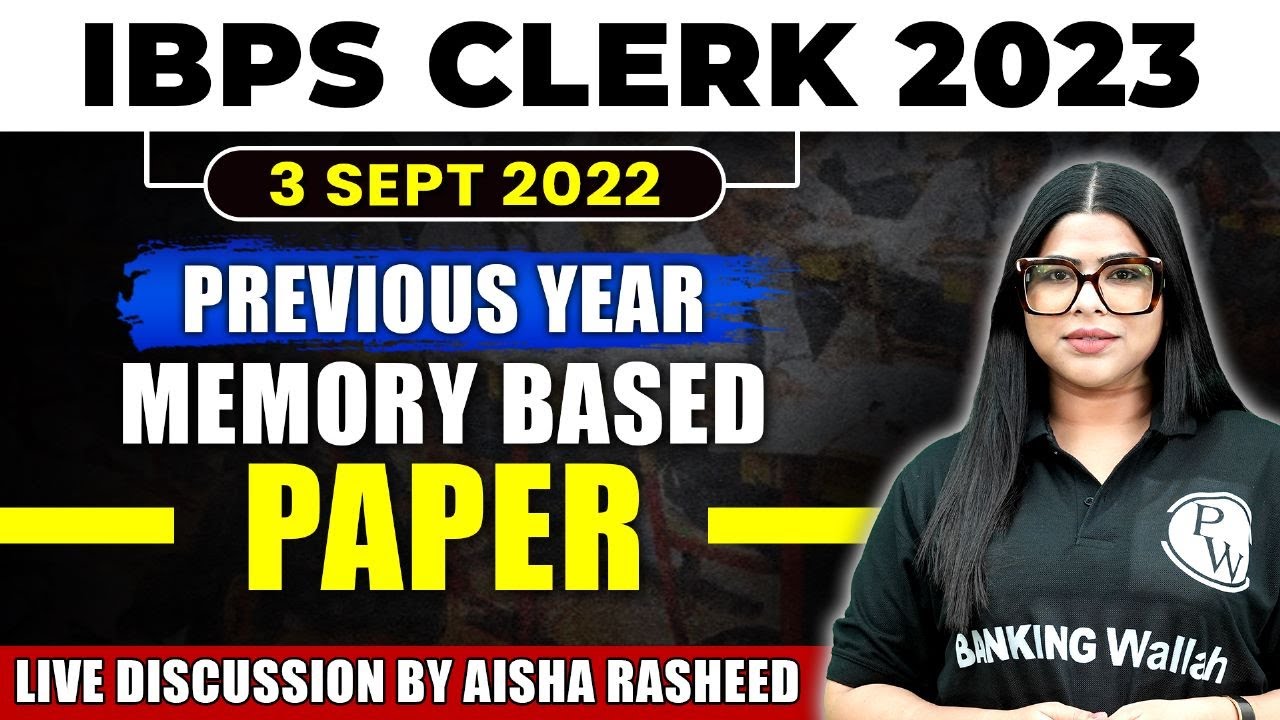 IBPS Clerk 2023 | English Previous Year Memory Based Paper | 3 SEP 2022 ...