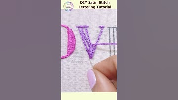 How to embroider Letters I Embroidery Video I Hand Embroidery for Beginners #diy #viral #shorts