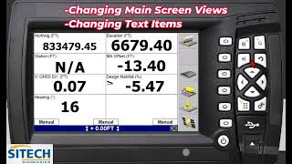 GCS900 Changing Main Screen Views and Text Items