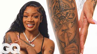 GloRilla Shows Off Her Tattoos | Tattoo Tour | GQ