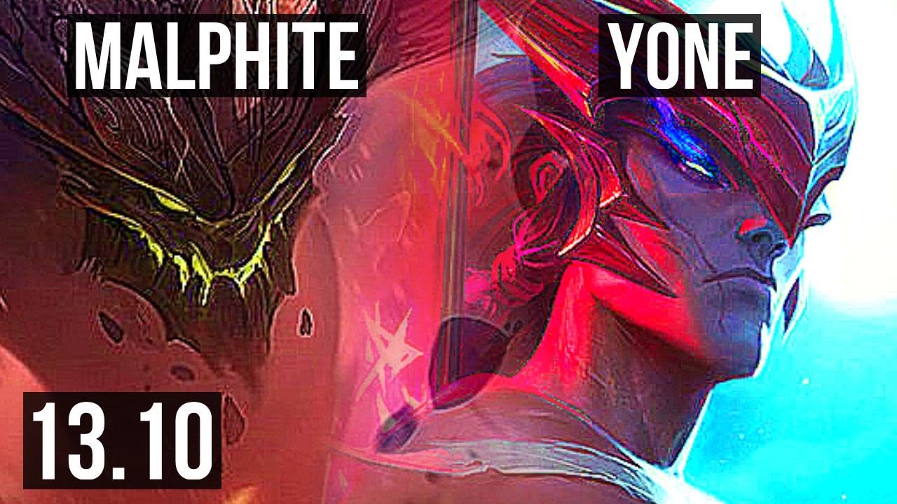 MALPHITE vs YONE (MID) | 69% winrate, 5/2/13 | KR Diamond | 13.10