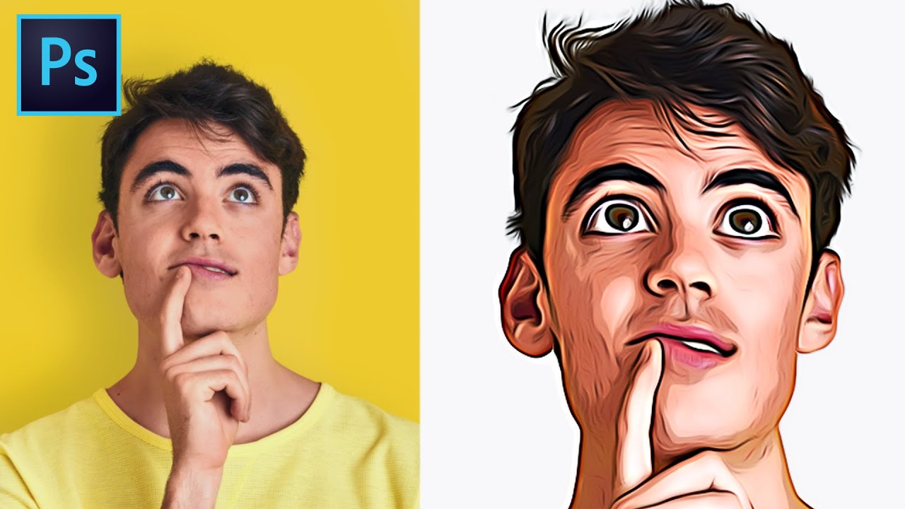 Turn Photo to Cartoon Effect (Cartoonize Yourself) - Photoshop Tutorial ...