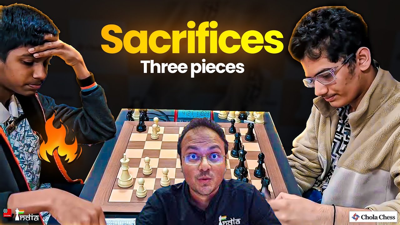 14-year-old sacrifices his rook and two pieces | Chola Chess 2026 GM Round Robin
