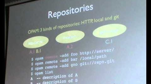 OUD 2012.  Thomas Gazagnaire:  OPAM - an OCaml Package Manager.
