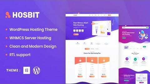 Hosbit – WHMCS & Hosting WordPress Theme || Whmcs template free download || make hosting website