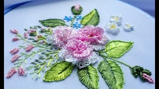 EMBROIDERY: ROSE Cast-on stitch ВЫШИВКА:  РОЗА