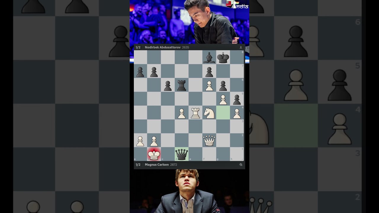 When Magnus Carlsen RARELY Blunders! 😳 #shorts 