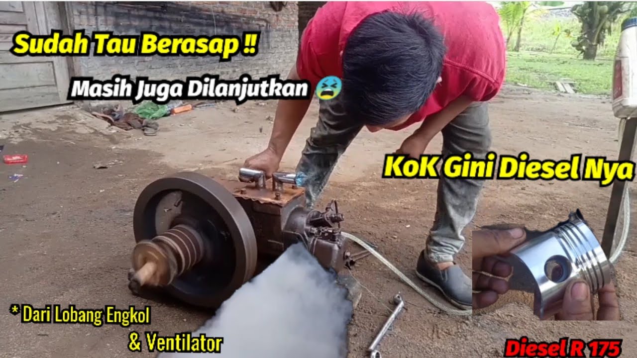 Sudah Tau Berasap Kok Dibiarkan !! Begini Jadinya Mesin Diesel R-175