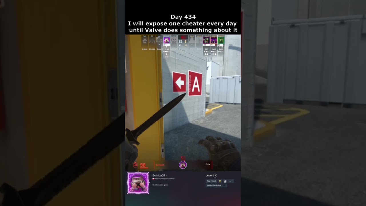Uploading CS2 Cheater demo until Valve does something [Day434] "Bomba69"