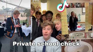 “Private school check “ TikToks compilation