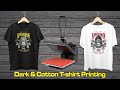 Dark & Cotton T-shirt Printing by Heat Press Machine
