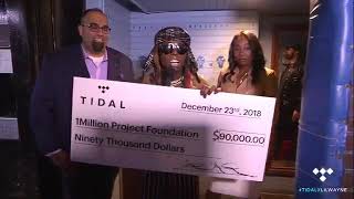 Lil Wayne 1 Million Project Foundation donations!!