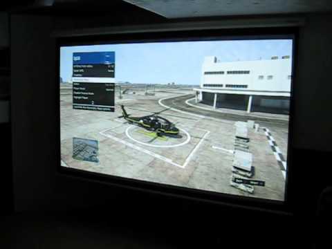 GTA5 on Optoma EP1690 projector at 104 inches