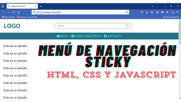 Cómo crear un MENÚ STICKY en HTML, CSS & JavaScript - Web development