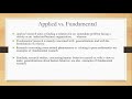 Applied vs Fundamental Research in Hindi Urdu | Differences Lecture 11