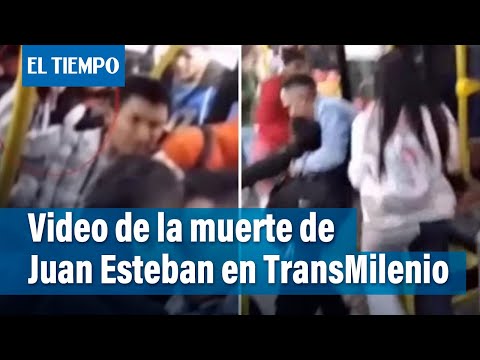 Video tomado segundos después de que Juan Esteban fue asesinado en TransMilenio por un pisotón