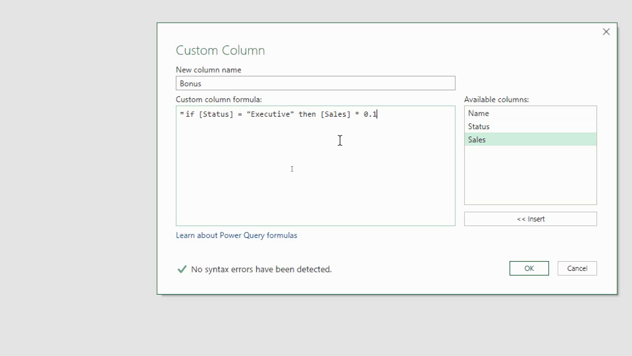 How to Write an IF Function in Power Query Including Nested IFs