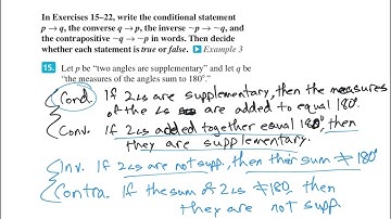 Conditional Statements, If Then form, 2 Geometry 2.1 Homework