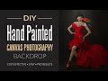 DIY Hand Painted Canvas Backdrop for Photography Studio like Oliphant