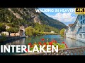 Interlaken Walking Tour in 4K| No Talking| Relaxing evening walk|