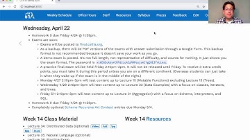 61A Spring 2020 Lecture 35 Video 1